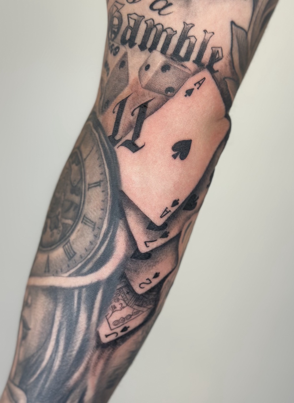 Chicano-style sleeve section (arm)
