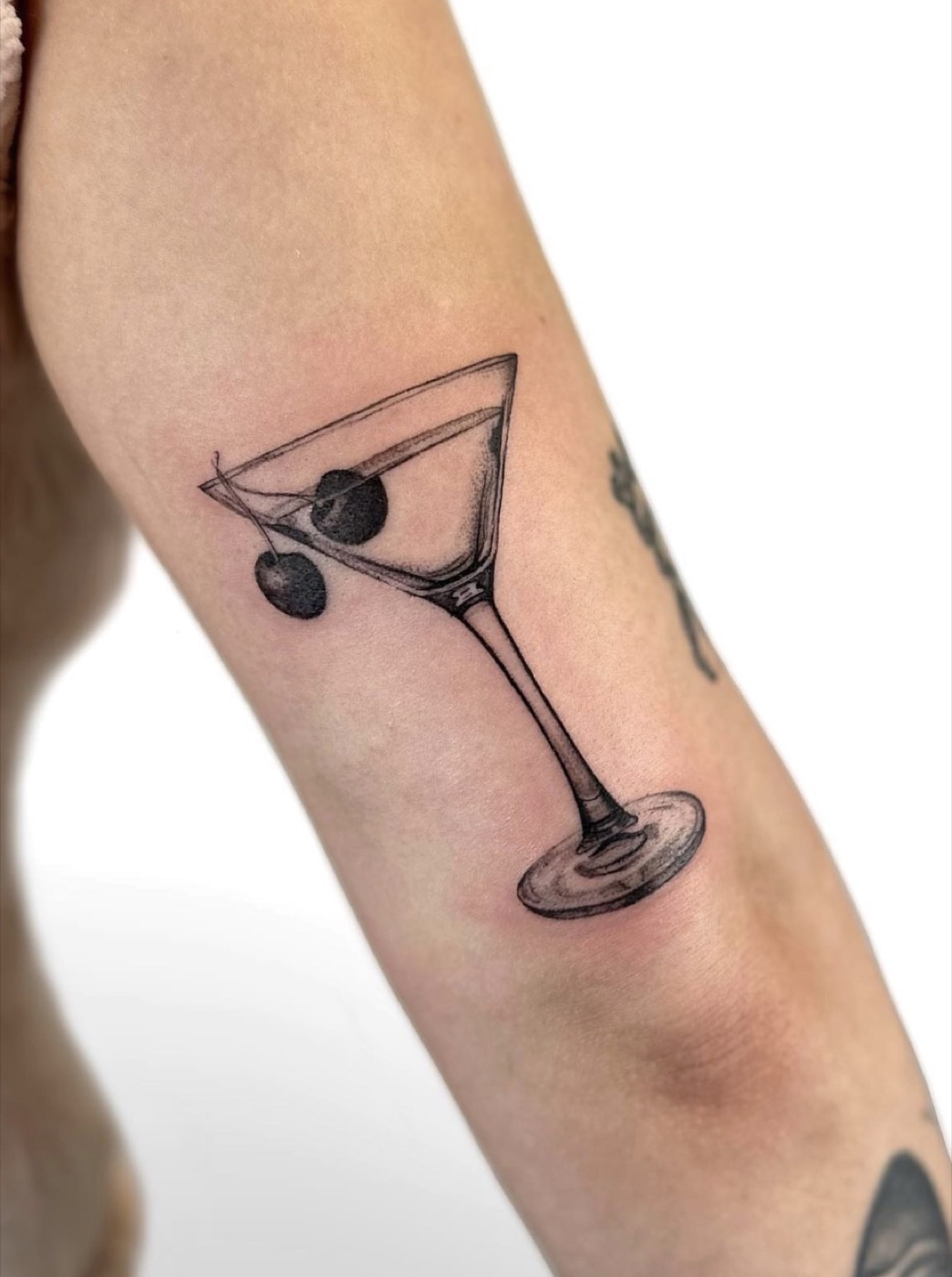 Martini with cherries